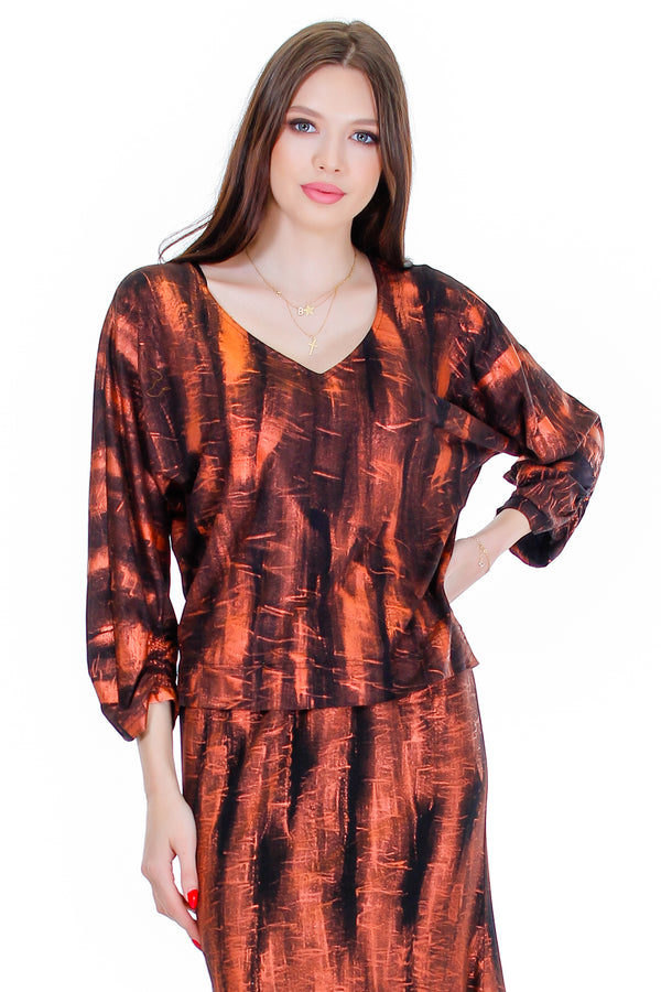 Bluza pictata freeshipping - Liza Panait Online Boutique